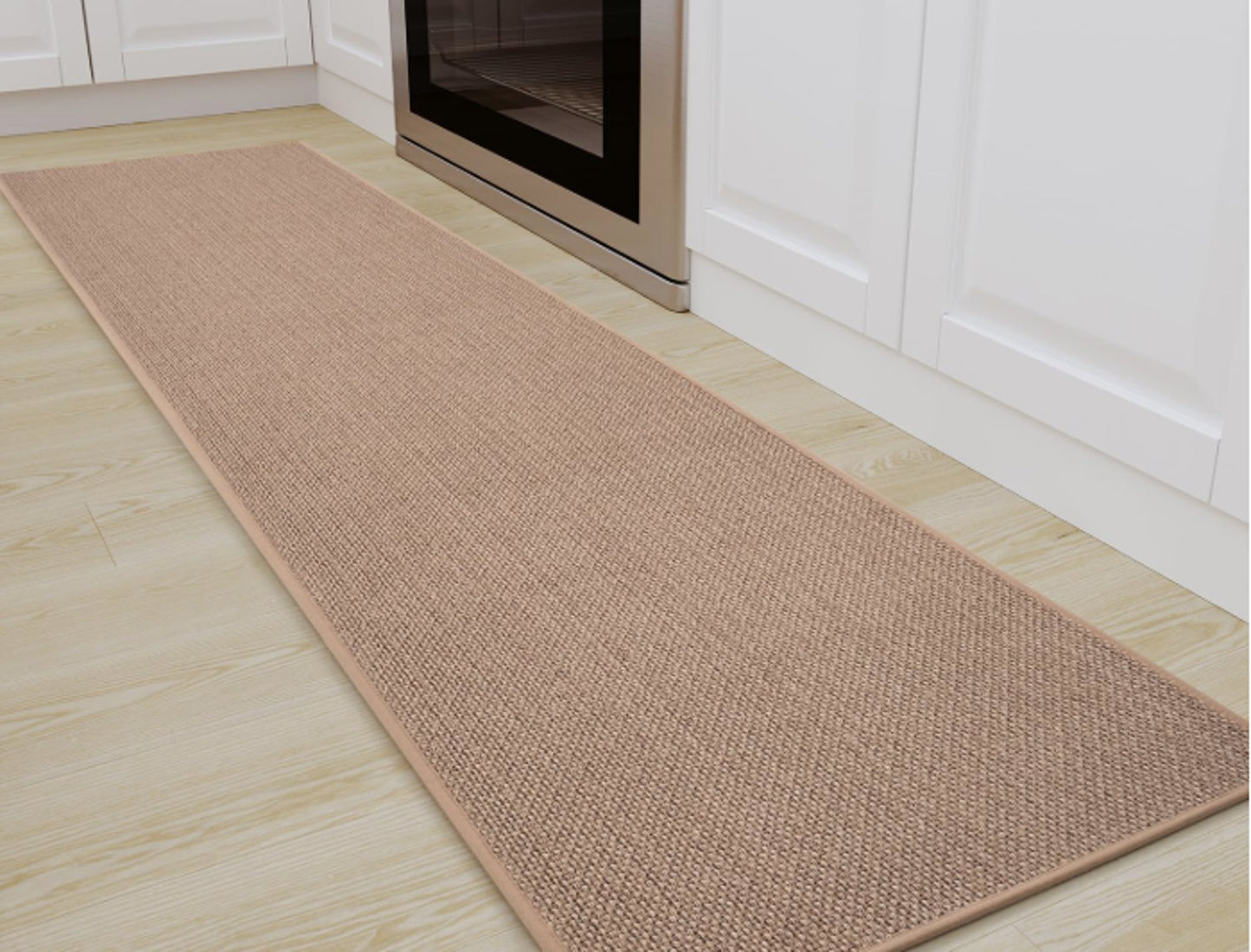 SIXHOME Kitchen Mats Non Slip Washable Modern Kitchen Beige 50x240cm Absorbent