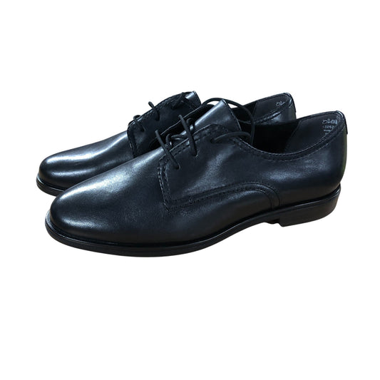 Tamaris Derby Shoes UK6 EU39 Women's Black Leather Lace Up Footwear