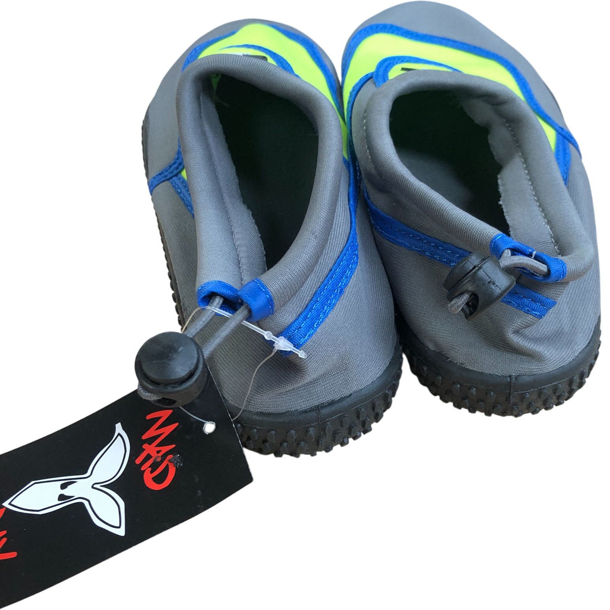 Mad Wax Aqua Shoes Unisex Grey Yellow Quick Dry Beach Wear Size 7