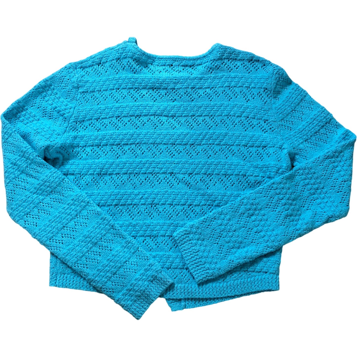 River Island Cardigan 11-12 Years Girls’ Button Up Knitted Bright Blue