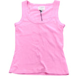 River Island Pink Relaxed Fit Tank Top UK Size 8 Women's Ribbed Cotton Vest