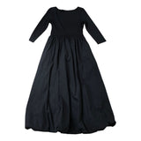 Black Long Sleeve Balloon Hem Maxi Dress Women's Casual Loose Fit 12