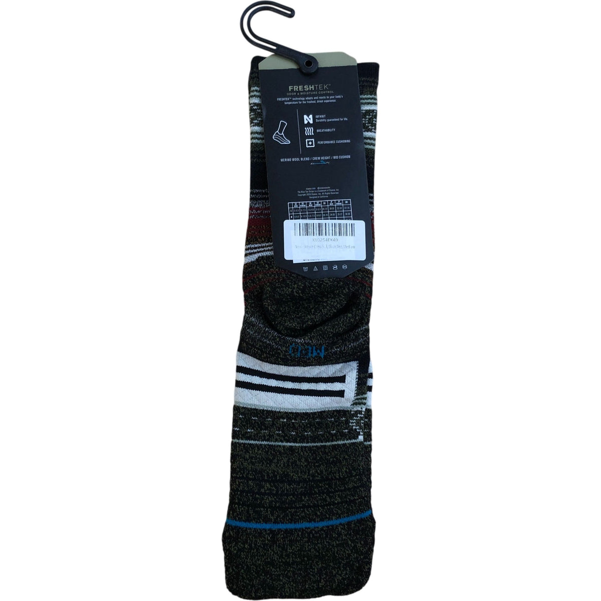 Stance Performance Mid Cushion Merino Wool Crew Unisex Socks M5.5-7.5 W6-8.5