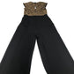 Jumpsuit Women's Black Gold Embellished Evening Wear UK14