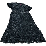 Lipsy London Premium Sequin Dress UK18 Women's Black Evening Party Dress