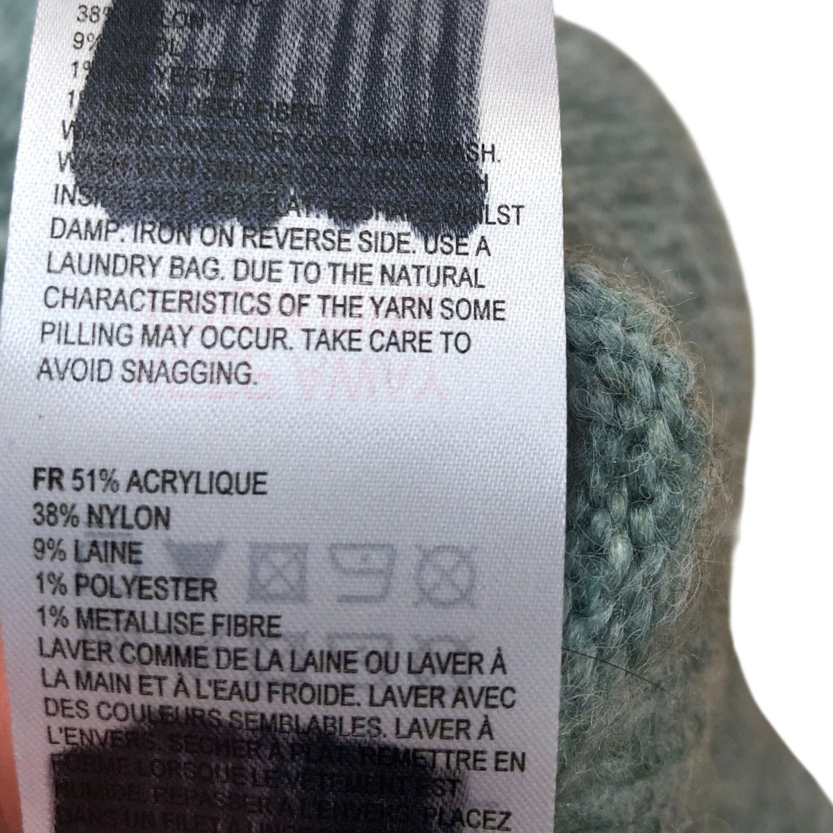 Wool Blend Fair Isle Knit Sweater Green Multicolour Size 10