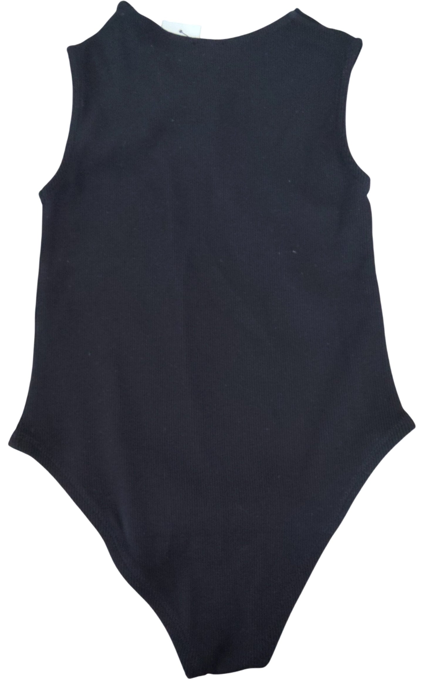 River Island Women's Black Ribbed Bodysuit 7-8 Years  Sleeveless Knot Detail