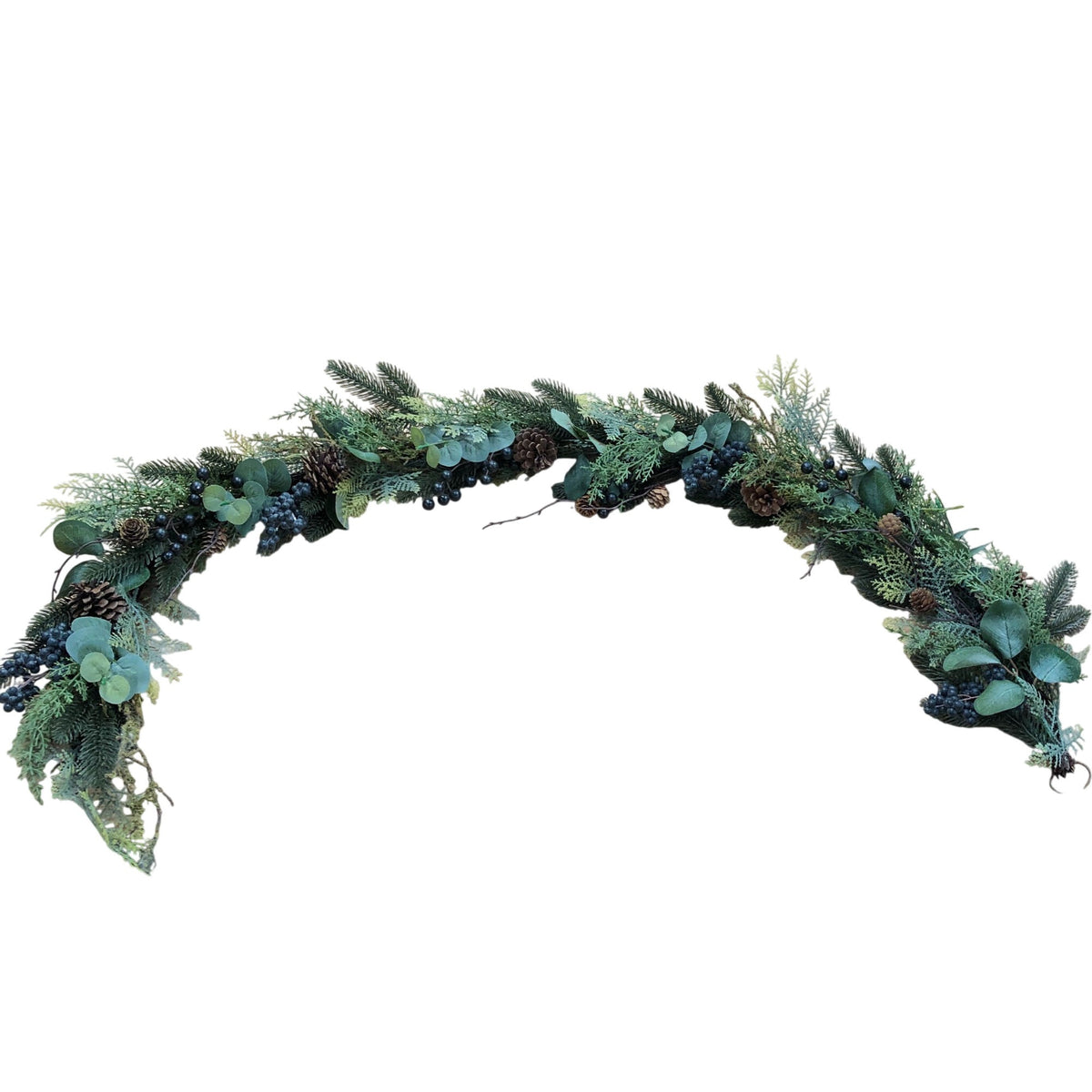 Greenery Garland Artificial Décor With Pine Cones And Berries 5FT