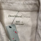River Island Studios Shirt Size L Men's Long Sleeve Casual Cream Cotton Top