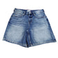 River Island Denim Shorts UK8 Women's High Waisted Light Wash Casual