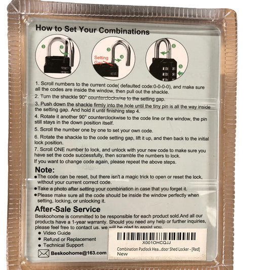 BeskooHome Combination Locks Set of 10 Hassle Free Code Setting Gap Shackle