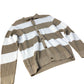 River Island Striped Cardigan Size Medium Men’s Cotton Blend Button Up Khaki