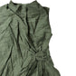Sleeveless Wrap Dress Size 12 Women's Olive Green Tie Waist
