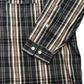 Graniph Beautiful Shadow Gentlemen Casual Shirt M Plaid Embroidered Top Hat
