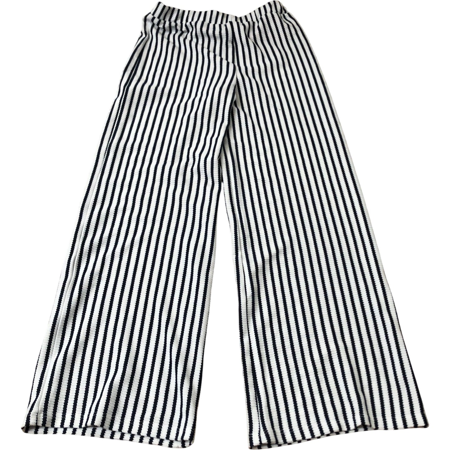 Girls Striped Trousers Wide Leg Casual Style Polyester Mix 9 Years