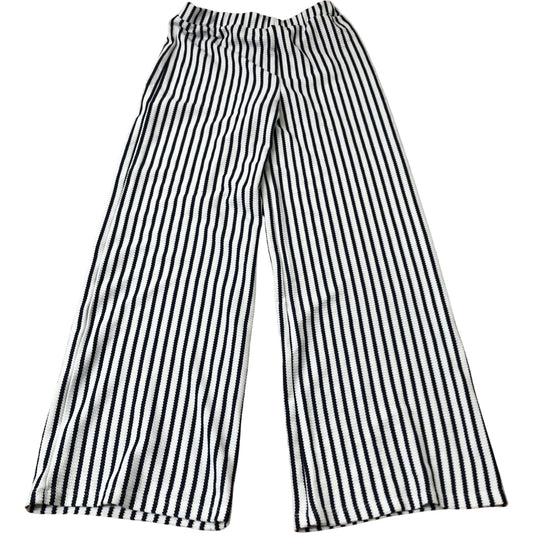 Girls Striped Trousers Wide Leg Casual Style Polyester Mix 9 Years