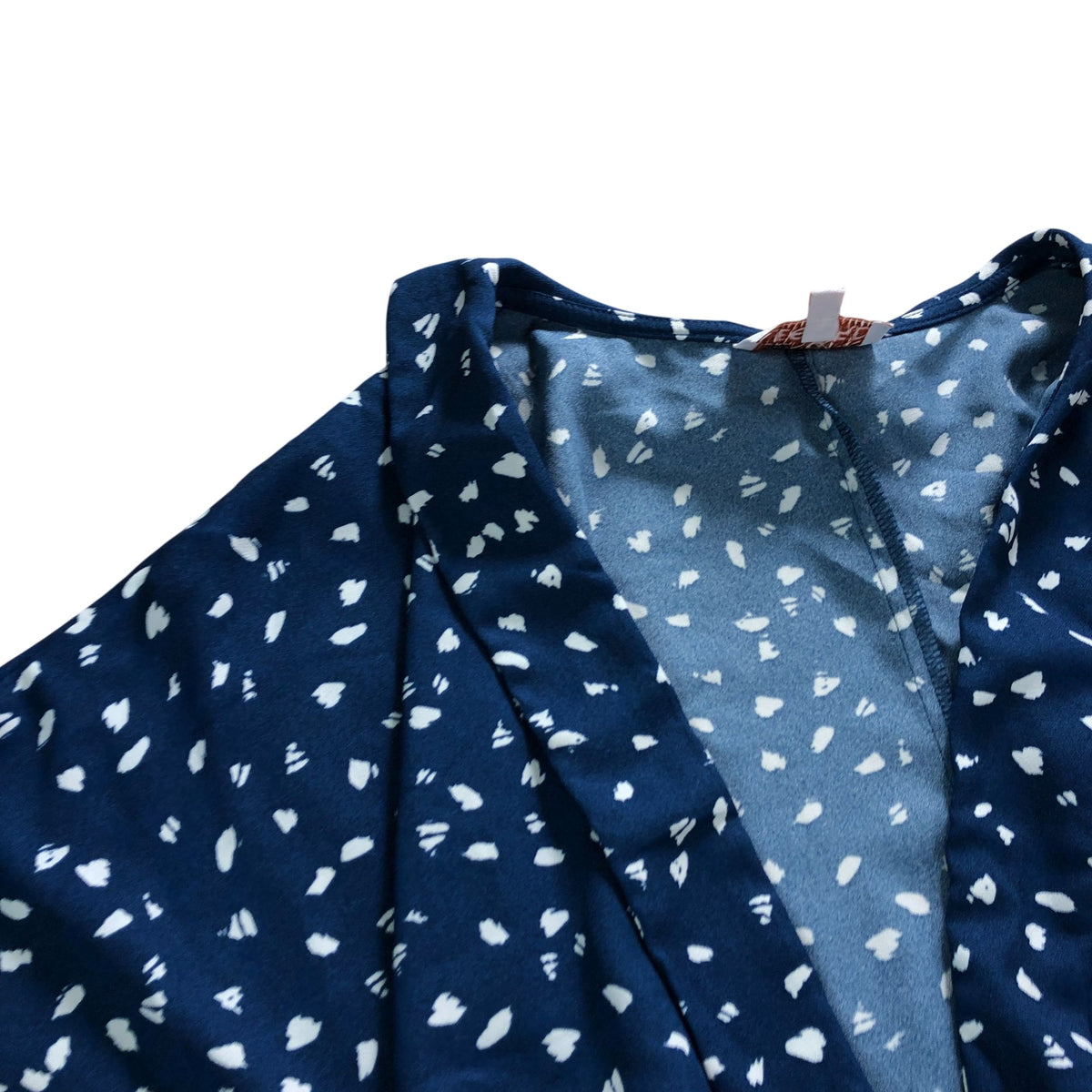 Dancing Leopard Wrap Dress Size 6 Women's Blue White Spot Pattern