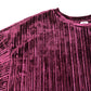 River Island Crop T-Shirt Ribbed Velvet Top Short Sleeve Maroon 7-8 Years