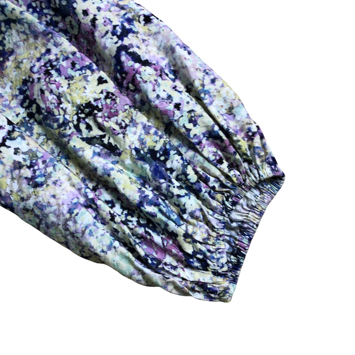 Branded Floral Blouse UK 12 Women's Long Sleeve V Neck Pleated