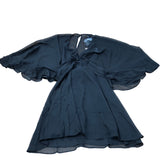 River Island Black Chiffon Cape Mini Dress Women's Flowy Cape Sleeve