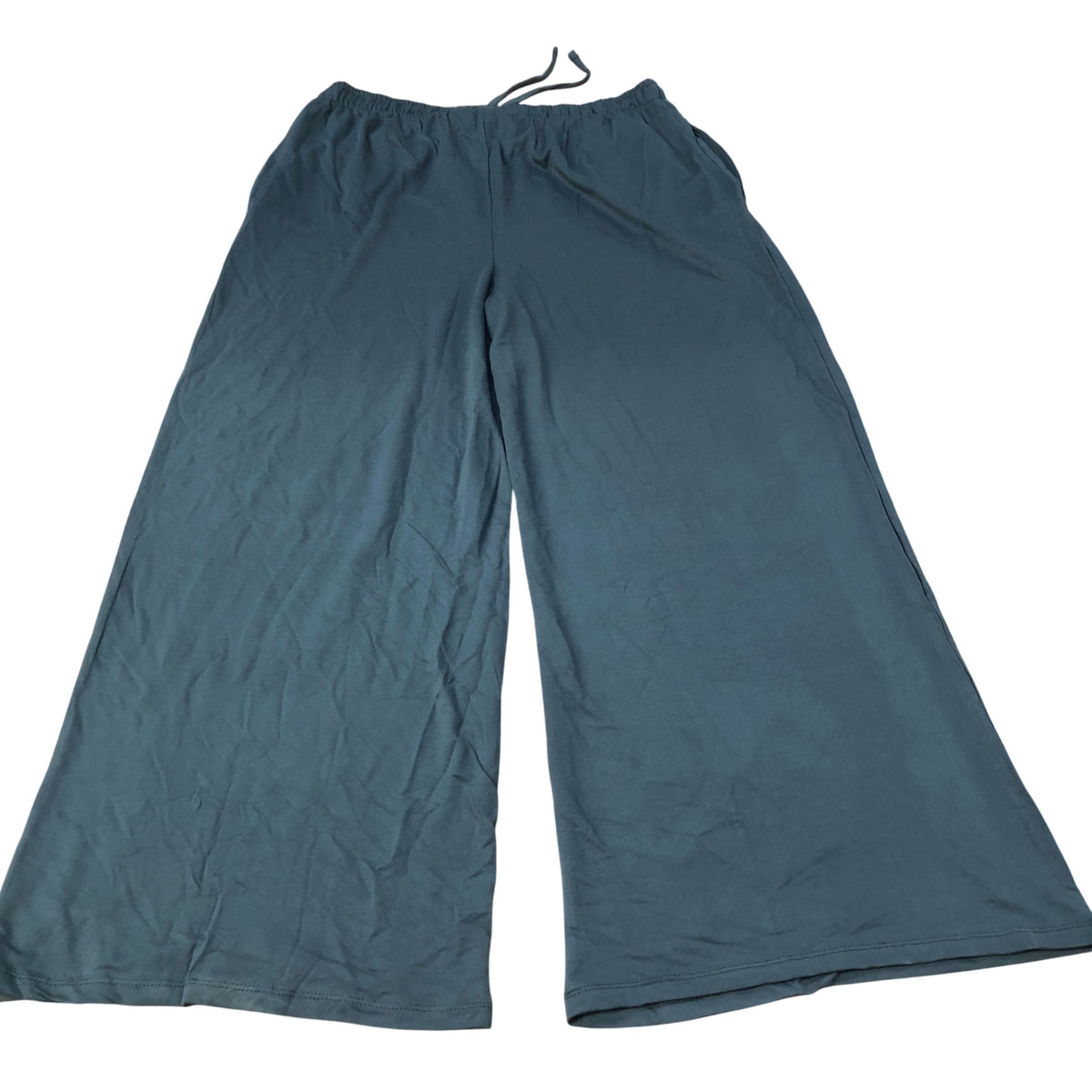 Wide Leg Trousers Women's Viscose Elasticated Waist Green