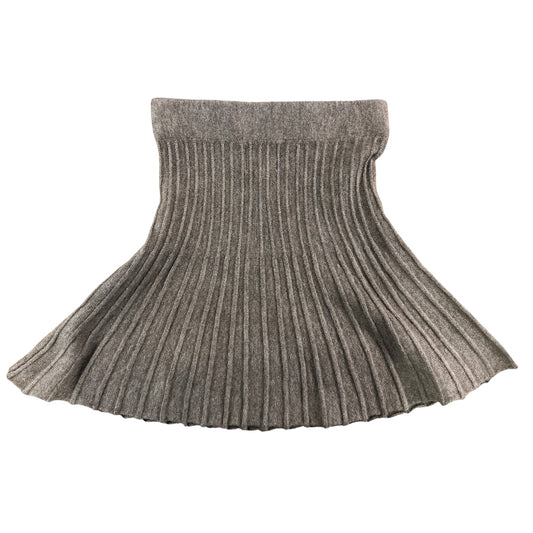 River Island Relaxed Knit Skirt XS Women's Light Brown Pleated Casual Wear