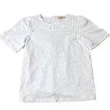 Boden Women's White Cotton Blouse Sleeve Pom Pom Detail UK10