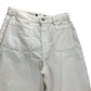 Branded Wide Leg Trousers Women's White Cotton Blend Casual Fit UK10