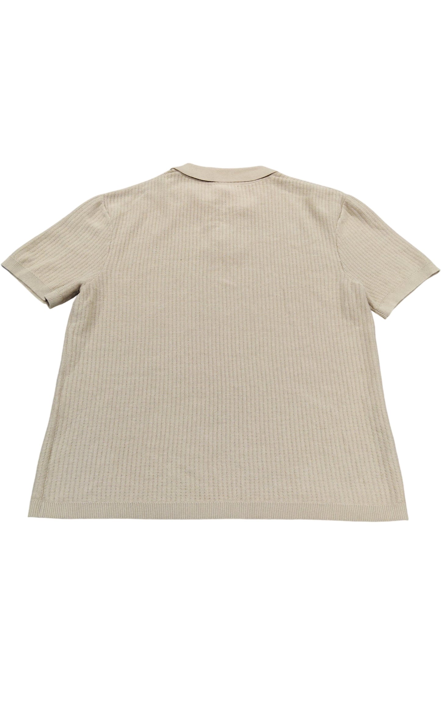 River Island Men’s XL Beige Polo Short Sleeve Collar Soft Knit Top