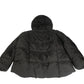 Hooded Puffer Jacket Black Zip Up Warm Coat Lightweight Large UK14-16