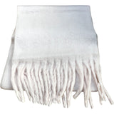 Chunky Pale Pink Brushed Fringed Scarf