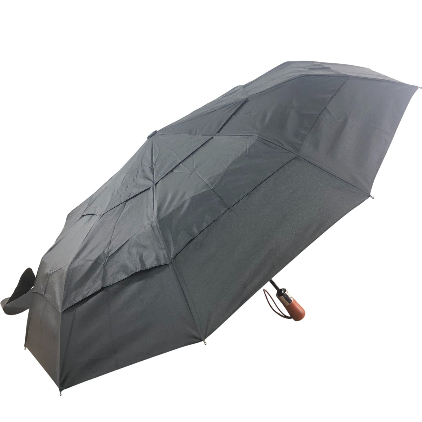 LFLY Black Automatic Folding Umbrella Travel Size Compact Waterproof