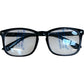 Occi Chiari Rectangle Reading Glasses +1.00 Anti Blue Light Frame Black