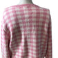 River Island Radical Romance Cardigan UK8 Women's Pink Check Knit Sweater