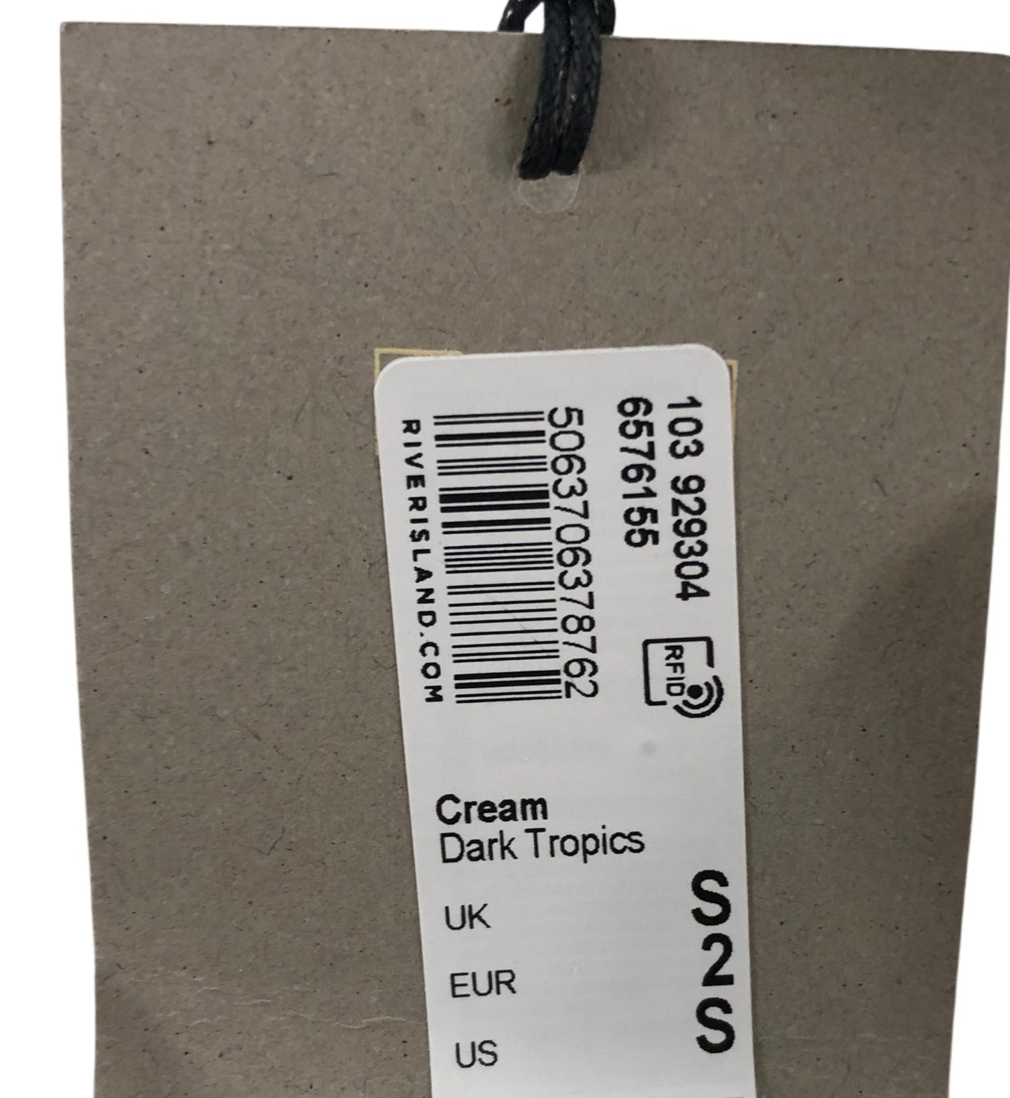 River Island Cream Ribbed Halter Neck Top Size S Women's Stylish Summer Wear