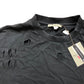 River Island Studios XL Men's Black T-Shirt Distressed Graphic Design Style