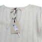 River Island Women's Cream Ribbed Sweater UK Size S Long Sleeve Tie Neck
