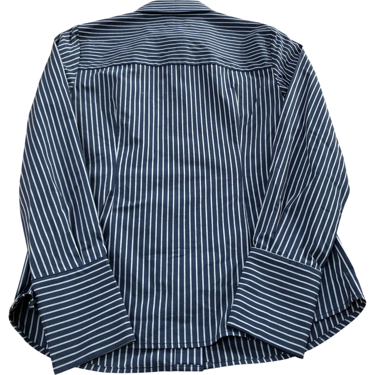 River Island Striped Shirt Ladies Blue White Floral Embroidery Size 8