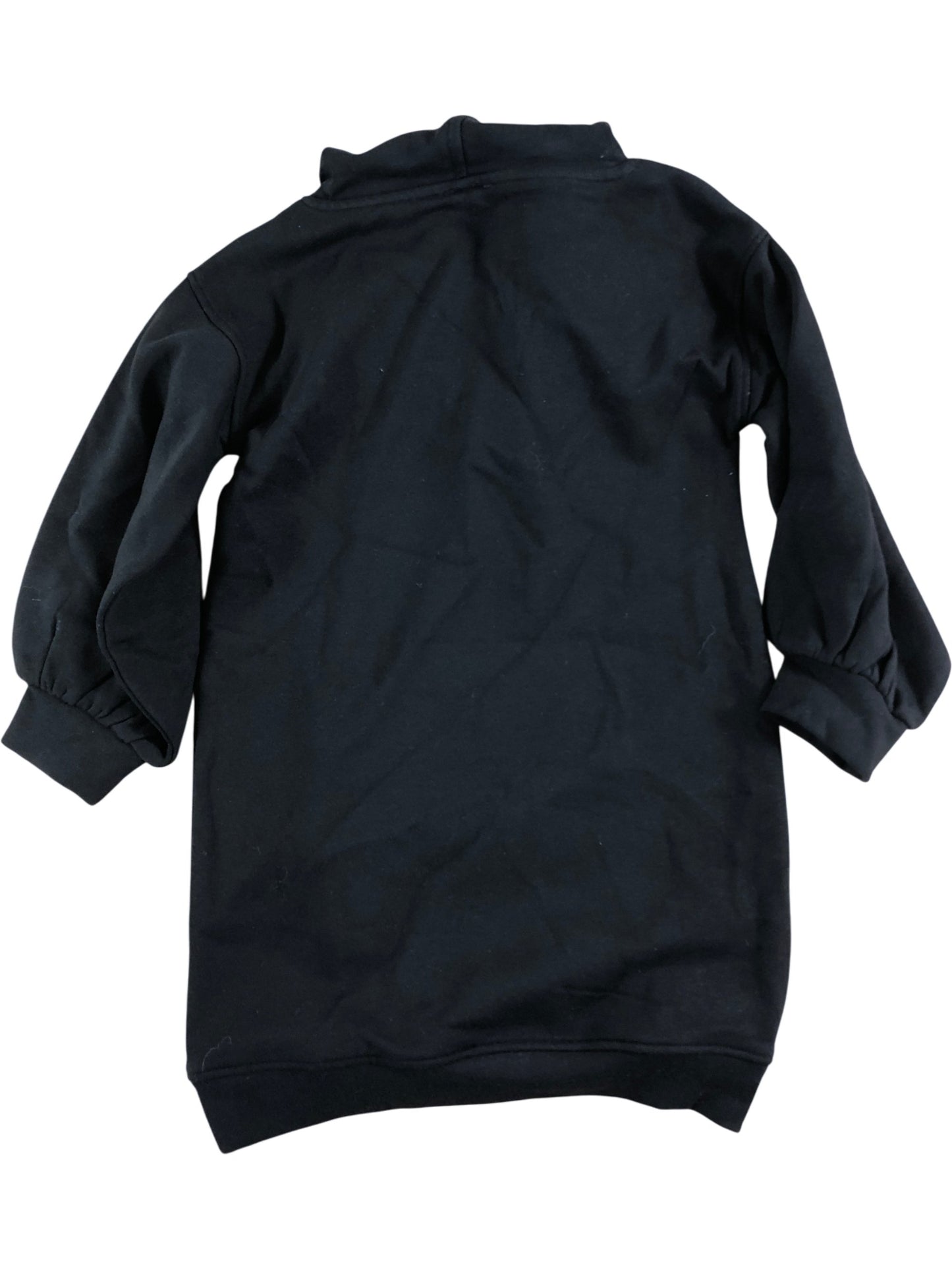 River Island Girls Black Hoodie With Leopard Print Headphones Size 4-5 Years