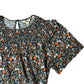 Floral Print Midi Dress UK12 Women's Short Sleeve Cotton Fit and Flare