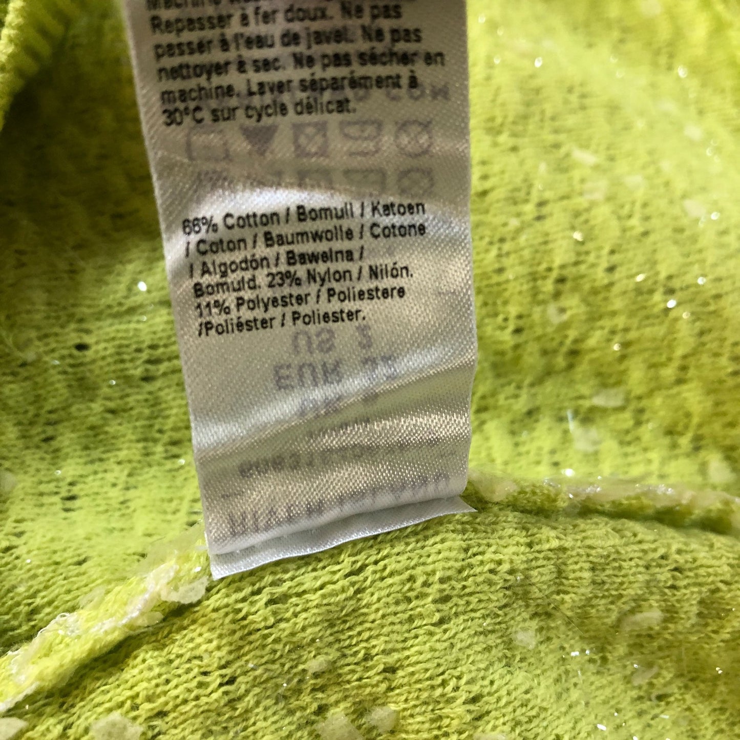 River Island Women's Cardigan Size 6 Lemon Yellow Short Sleeve Knitted Top