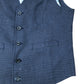 Waistcoat Size 38 Men's Navy Blue Linen Blend Formal Occasion
