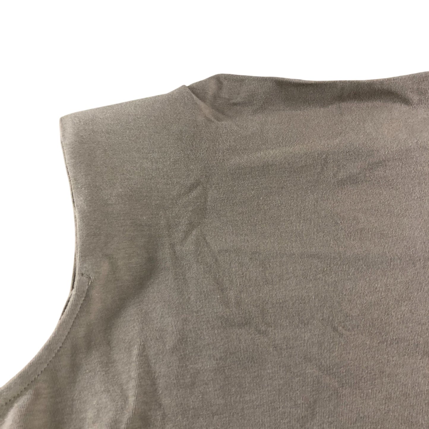 River Island Women's UK8 Beige Cotton Bodysuit Sleeveless Size 8