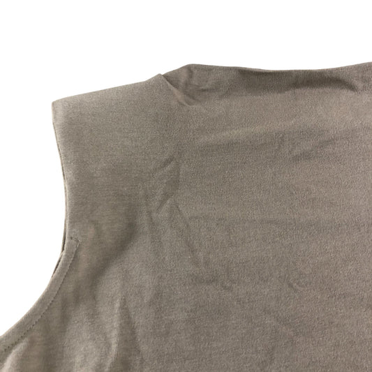 River Island Women's UK8 Beige Cotton Bodysuit Sleeveless Size 8