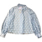 River Island Blue Polka Dot Blouse With Tie Size 12