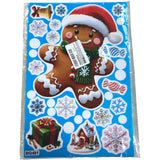 263 Pcs Christmas Window Clings Gingerbread Snow Flakes