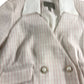 River Island Cropped Blazer Jacket UK8 Women's White Pink Tweed Double Breasted