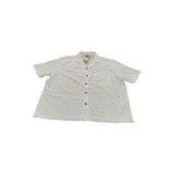 River Island Mens Casual Short Sleeve Shirt Size XL White Patterned Button Up