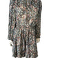 RIVER ISLAND Women's Long Sleeve Paisley Mini Dress Size 14 Floral Pattern