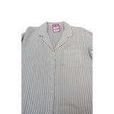 Branded Sleepwear Women's Striped Pyjama Top Size 12 Pink Cotton Classic